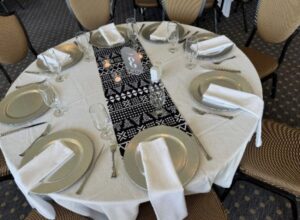 The girls' table runners were used at the FOSA fundraiser