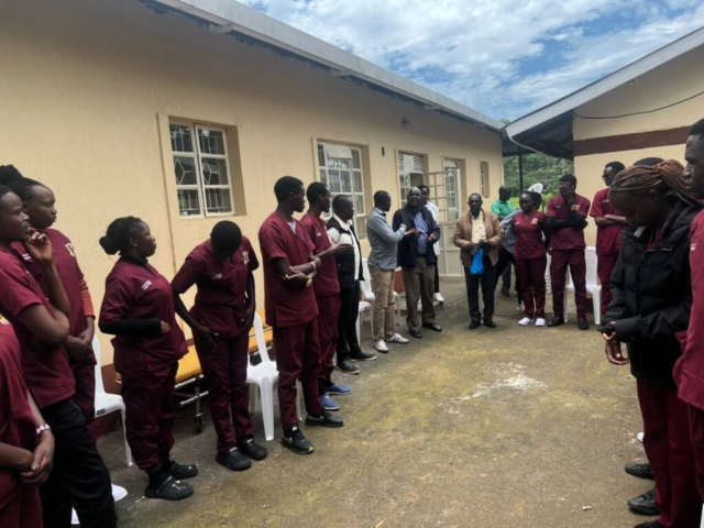 Students are given a brief history of the clinic and the surroundings before leaving to different stations.