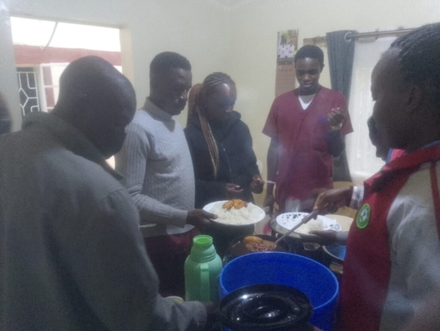 Student volunteers were served breakfast before being taken to the various station locations.