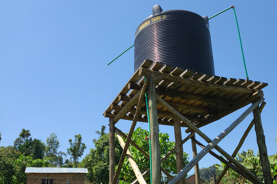 Through a partnership with Aqua Viva, a water purification system in installed in the community
